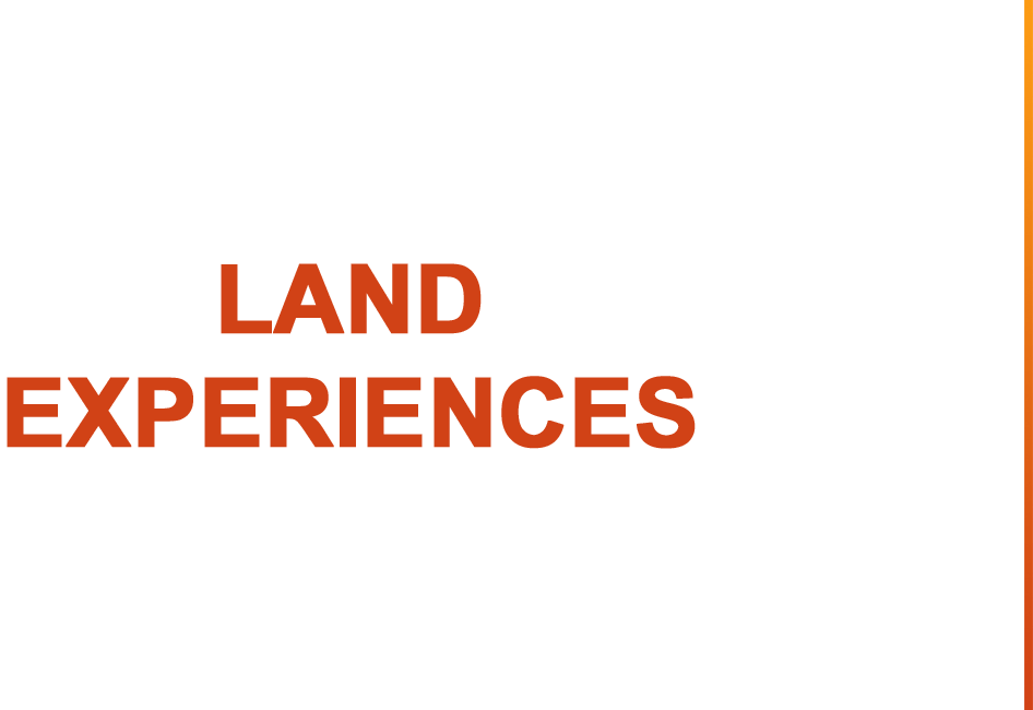 LAND EXPERIENCES section title mobile