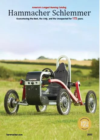 Swincar as the cover for Hammacher Schlemmer 2020 Spring catalog!