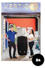 Patrick and Carolina Molloy, founders of Adventure Sports Innovation with a Lift eFoil surfboard