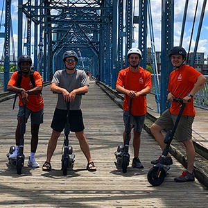 Chattascooter E-Scooter Rentals on the Market Street Bridge Chattanooga