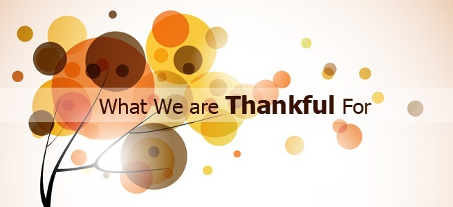 What we're thankful for