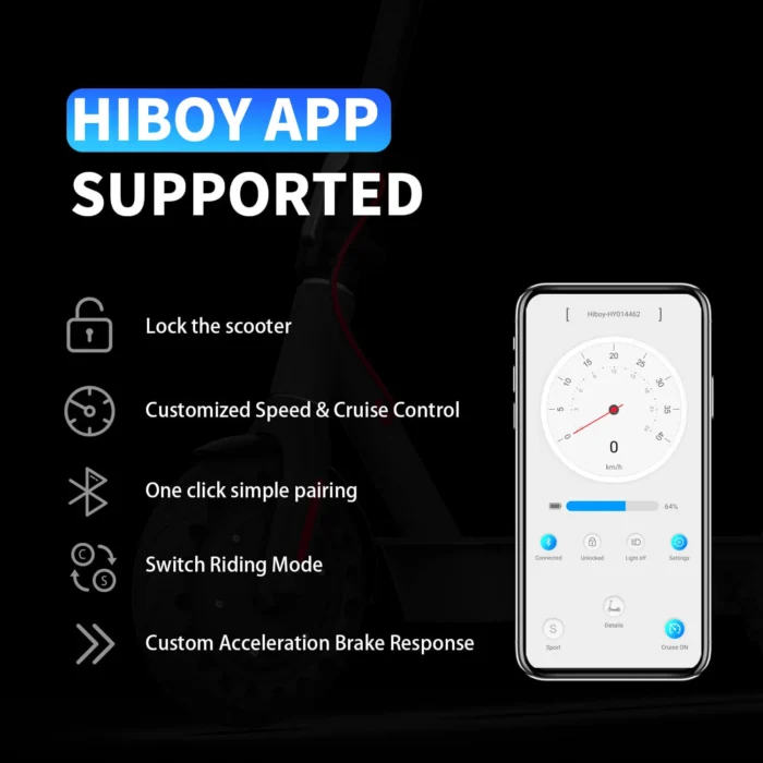 Hiboy Application Supported - Hiboy S2 - Pro Electric Scooter