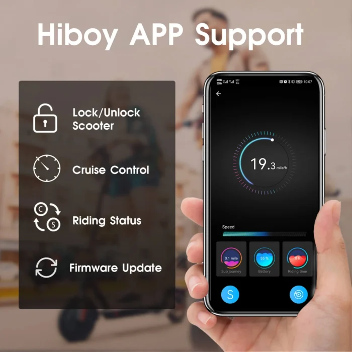 Hiboy S2 Max Electric Scooter hiboy app control