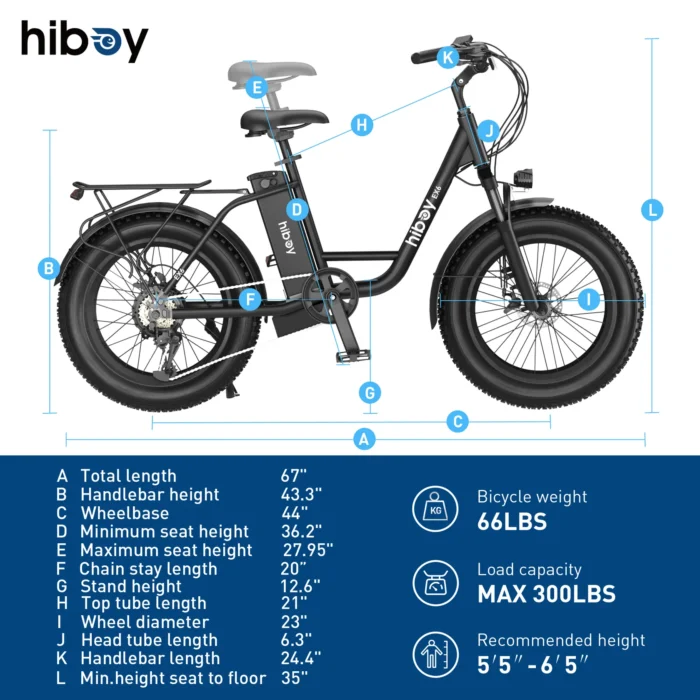 Hiboy EX6 Step-thru Fat Tire Electric Bike - Adventure Sports Innovation - features