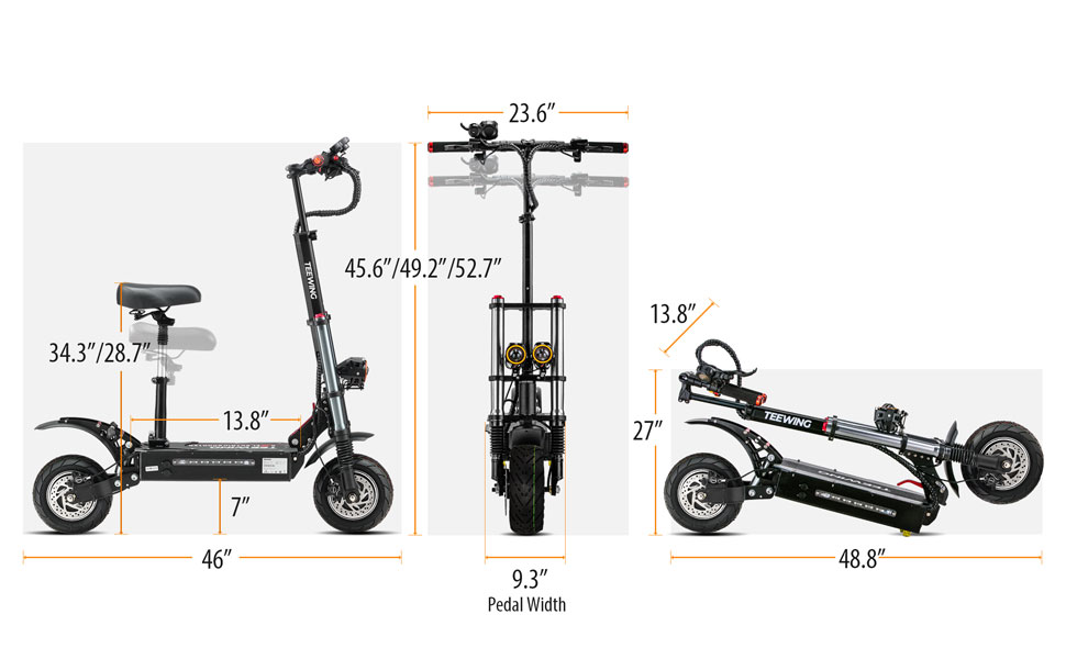 TEEWING-X3-3200w-dual-motor-electric-scooter-dimensions-banner